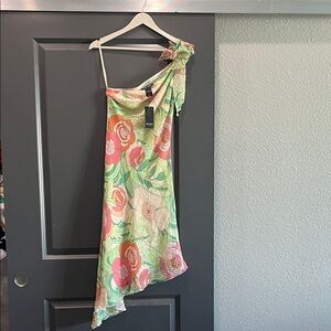 BCBG Paris Silk Floral Dress